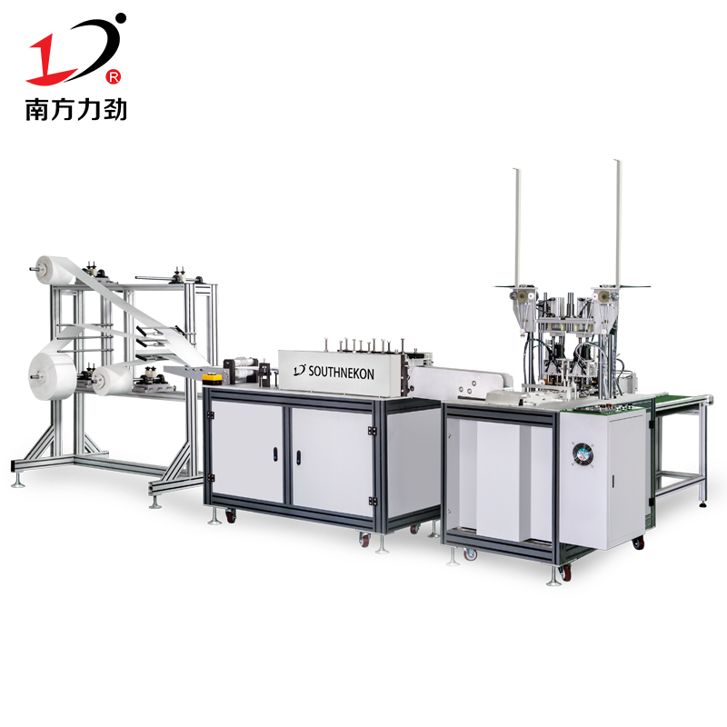 全自動(dòng)平面口罩機(jī)外耳帶一拖一口罩生產(chǎn)線一次性口罩機(jī)